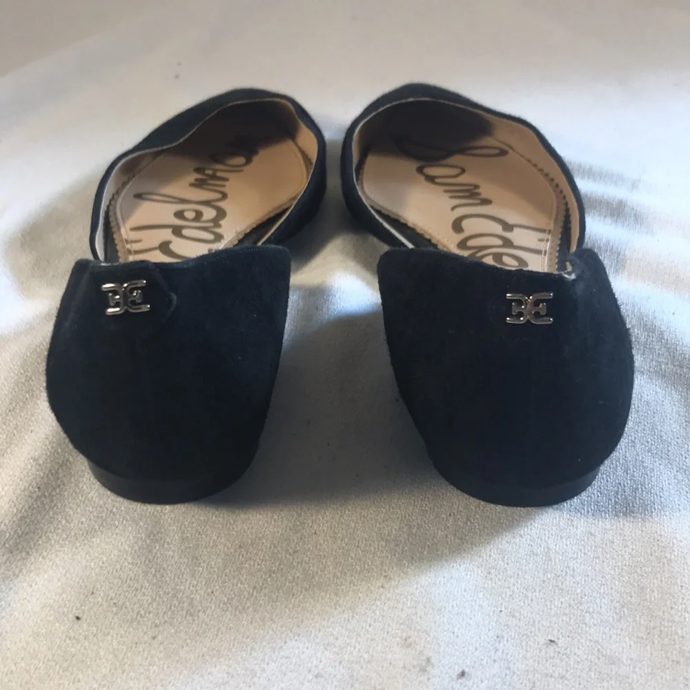 Sam Edelman Rodney Women’s Black Suede Slip On Pointy Toe Ballet Flats Size 8